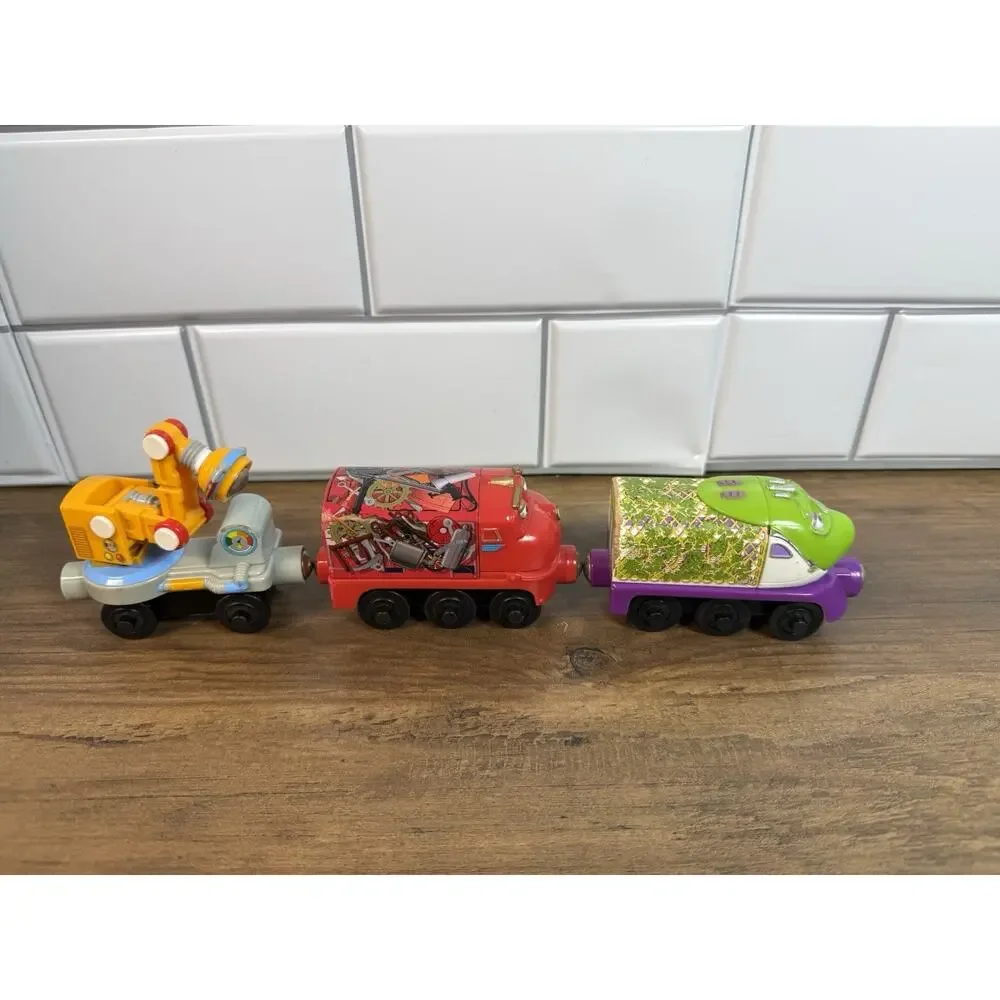 Chuggington Wooden Railway Train Lot Of 3 Wilson, Koko, Crane Car